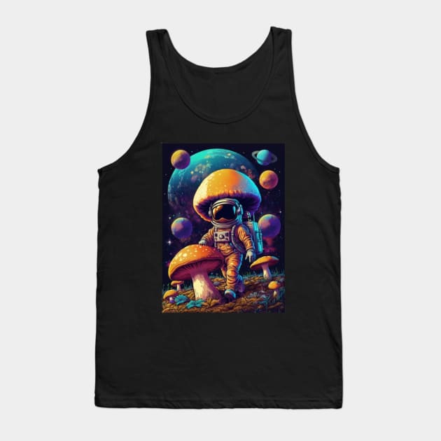 Techno Astronaut T-Shirt - Techno Organism - Catsondrugs.com - Techno, rave, edm, festival, techno, trippy, music, 90s rave, psychedelic, party, trance, rave music, rave krispies, rave flyer Tank Top by catsondrugs.com